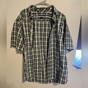 Plaid button up men's shirt